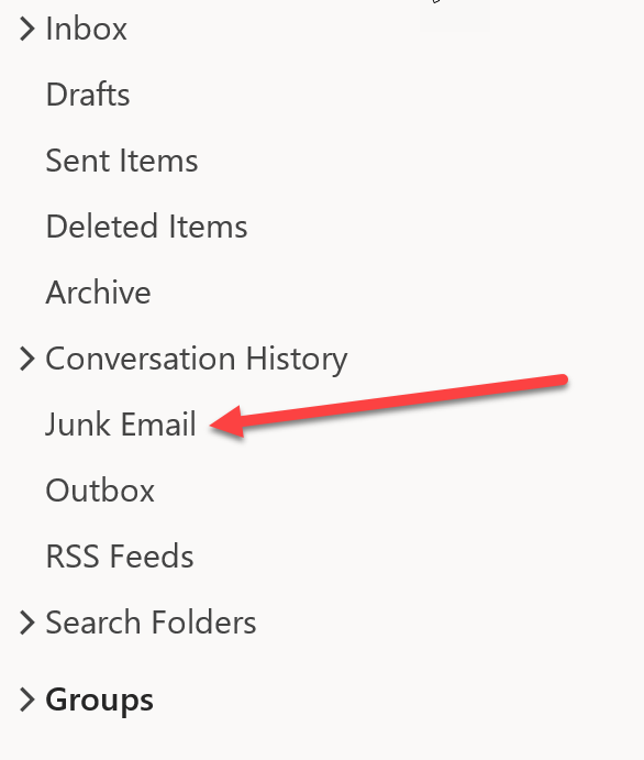 Reclassifying Junk Email Help Desk