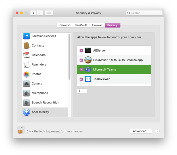 Teams Permissions In Mac Os Acc Help Desk