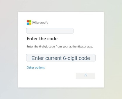 Enter the current six-digit code from Google Authenticator.