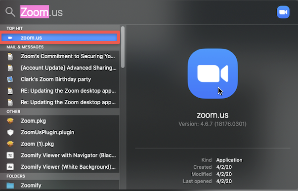 update zoom app