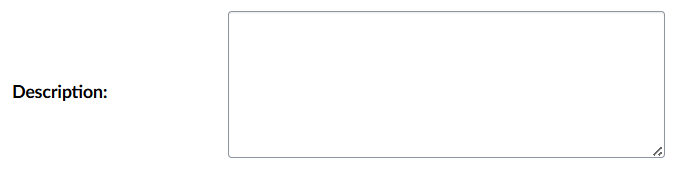 Course description text box.