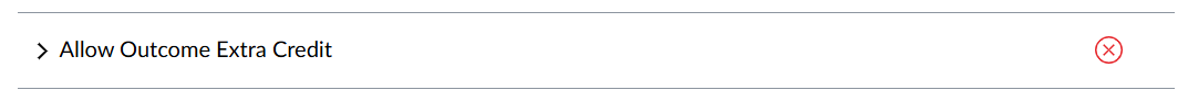 The Allow Outcome Extra Credit toggle switch in the Feature Options menu