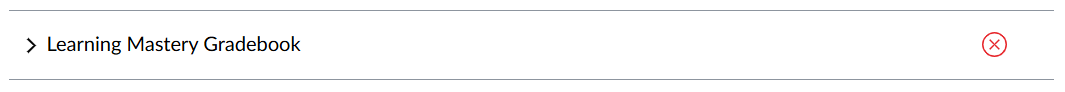 The Learning Mastery Gradebook toggle switch in the Feature Options menu