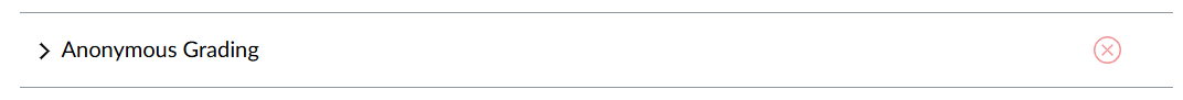 The Anonymous Grading toggle switch in the Feature Options menu