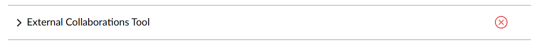 The External Collaborations Tool toggle switch in the Feature Options menu