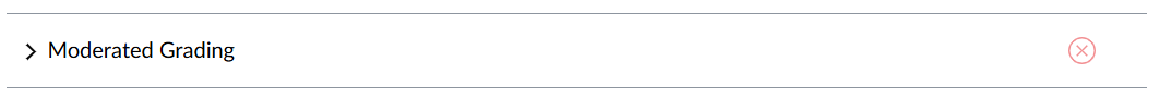 The Moderated Grading toggle switch in the Feature Options menu