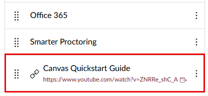 red box surrounding newly made navigation option