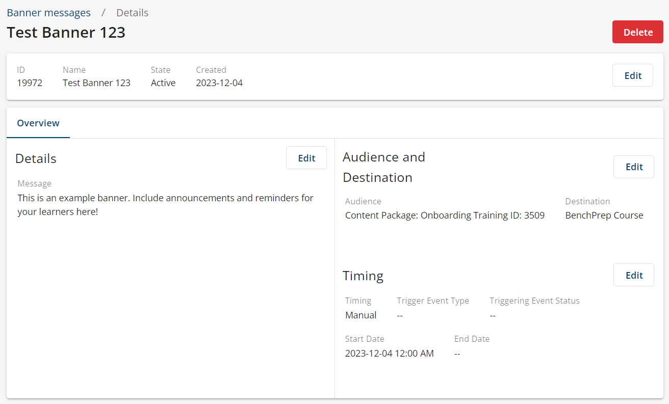 Configuring Banner Messages - Content Guide