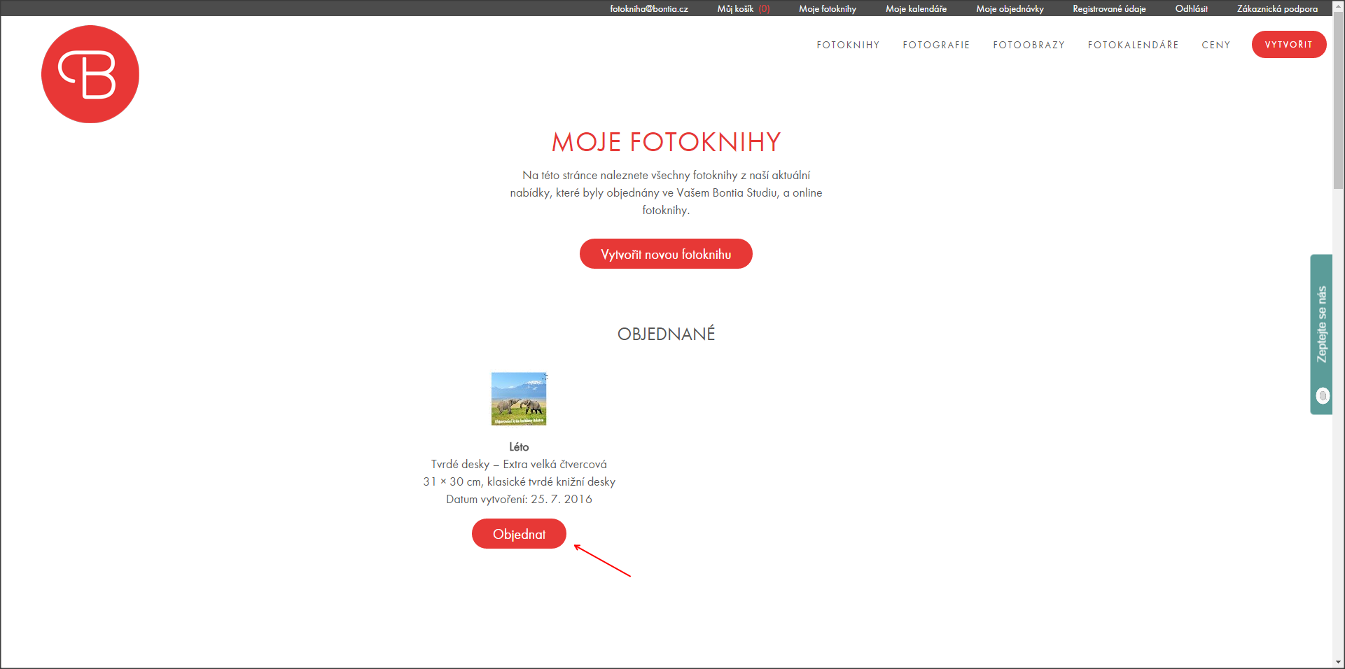 Seznam fotoknih na webu Objednání fotoknihy ze seznamu fotoknih