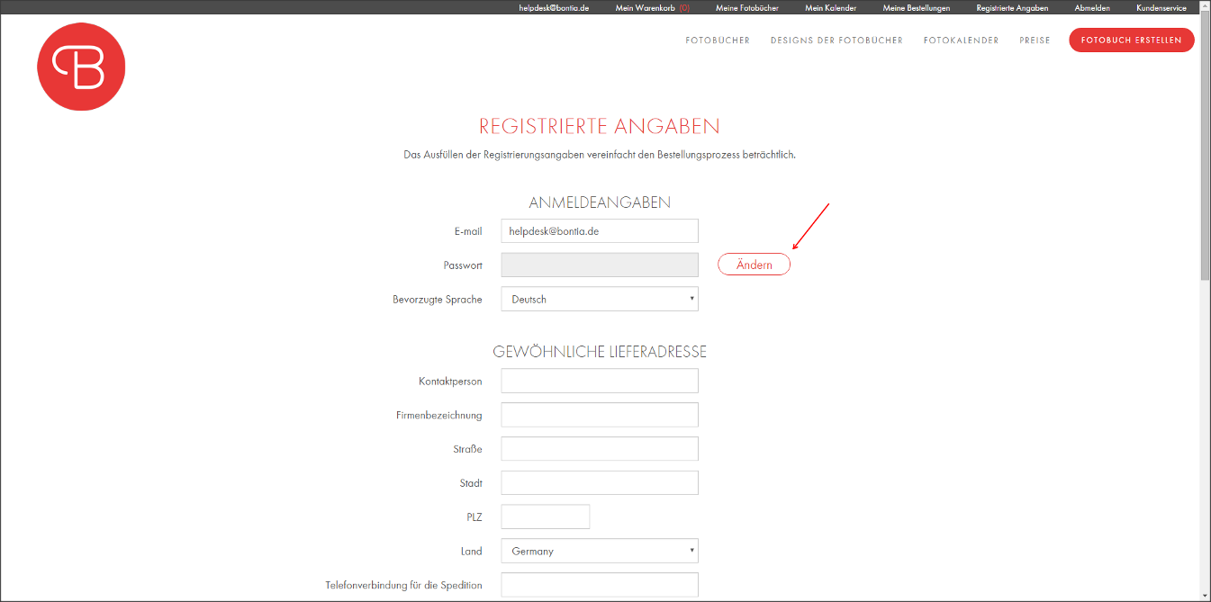 passwort ändern