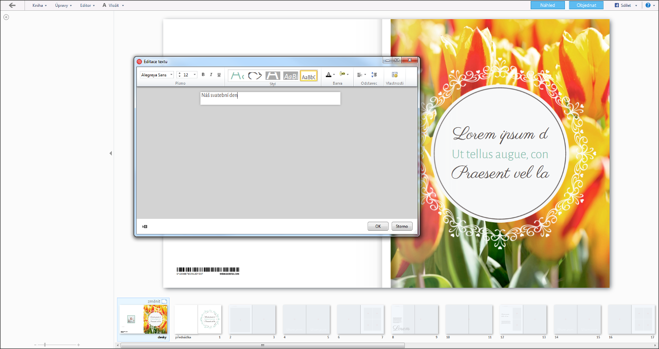 Editace textu