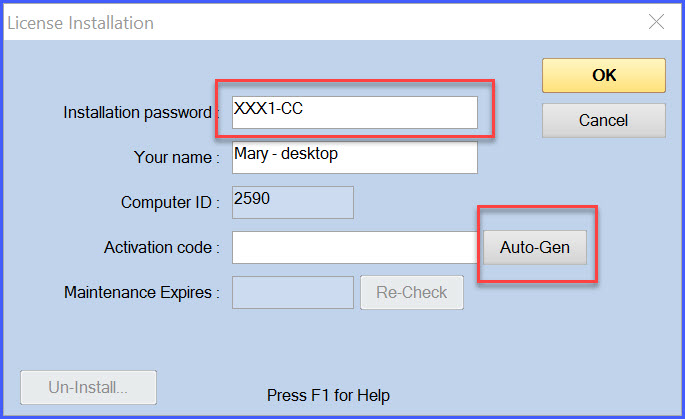 tinyterm license install