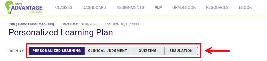 A red box and arrow highlight the option to choose an assignment type from the display.