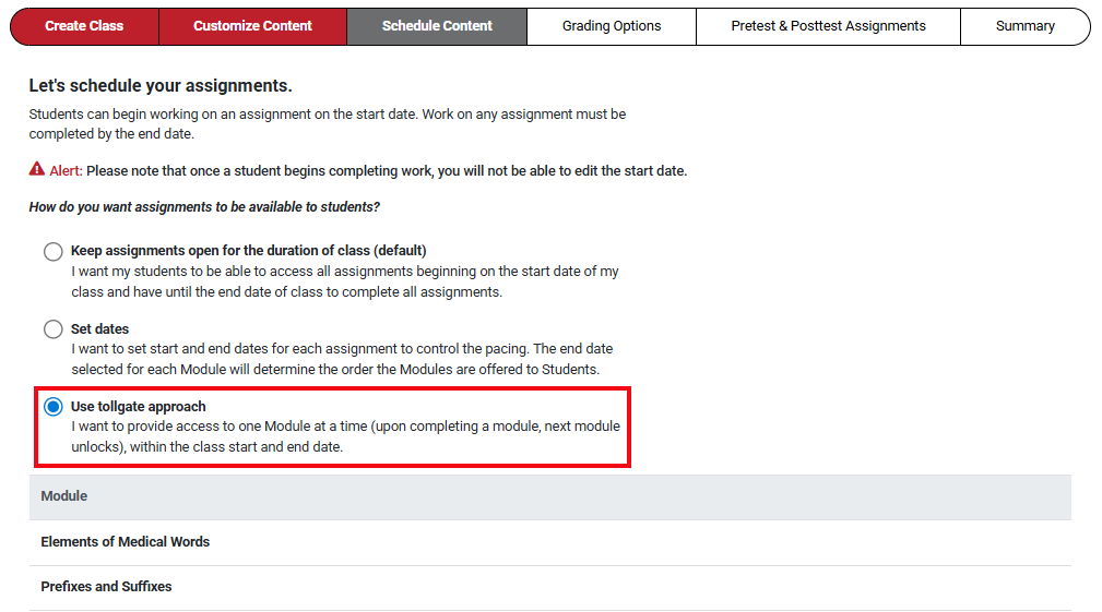 A screenshot with a red box highlighting the Use tollgate approach option.