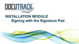 Signing with the Signature Pad