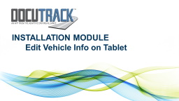 Edit Vehicle Info Tablet