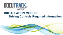 Driving Control Required Information