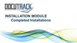 Completed Installations