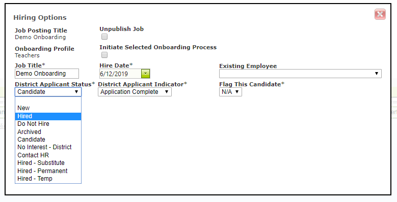Job Application Status In Process