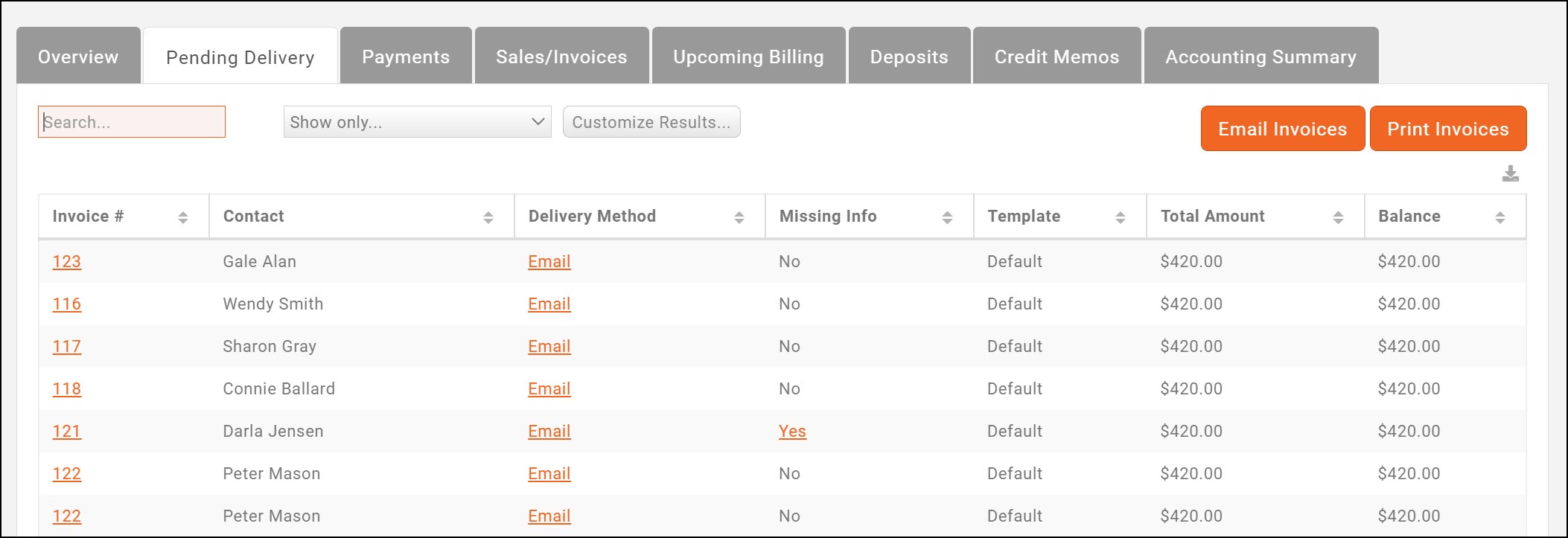 Deliver Invoices Pending Delivery GrowthZone