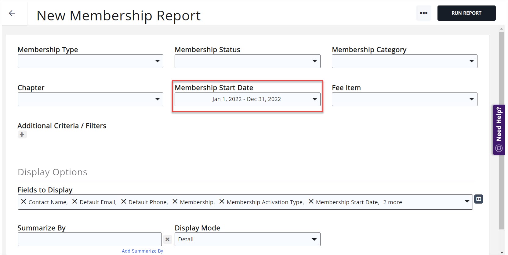 New Membership Report