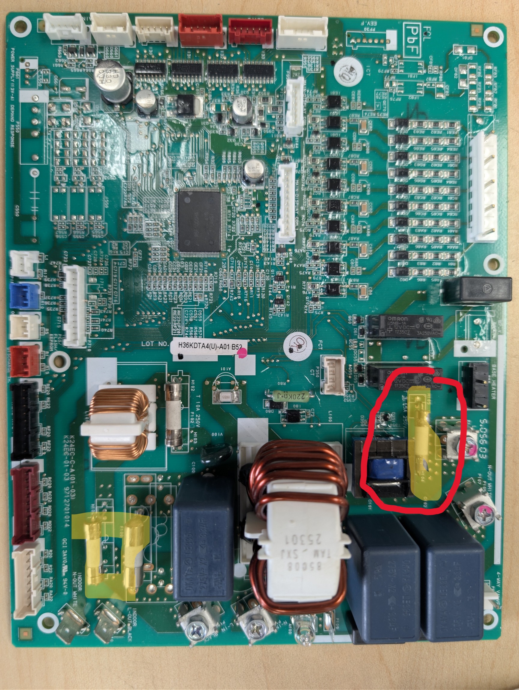 power filter board fuse