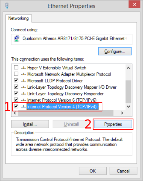 Ethernet Properties