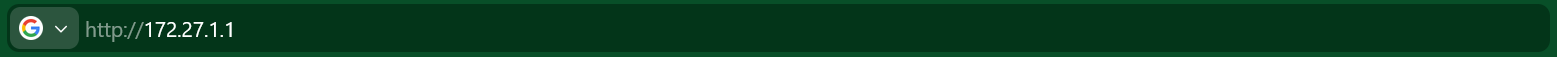 Enter device IP in browser address bar