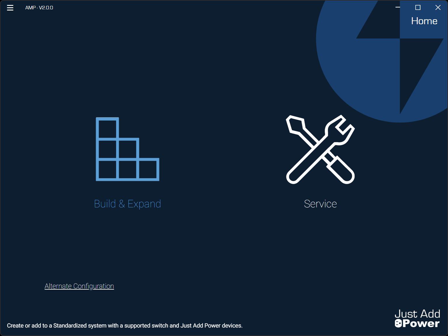 AMP v2.0.0 interface