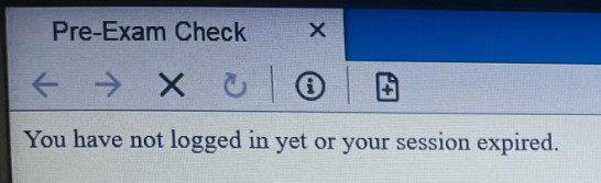 Image of the error as it appears on the Respondus window.