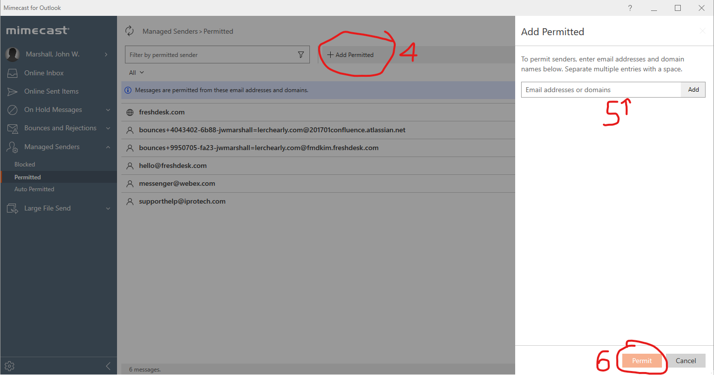 How To Add Permitted Senders In Mimecast Lerch, Early & Brewer, Chtd powered by HappyFox