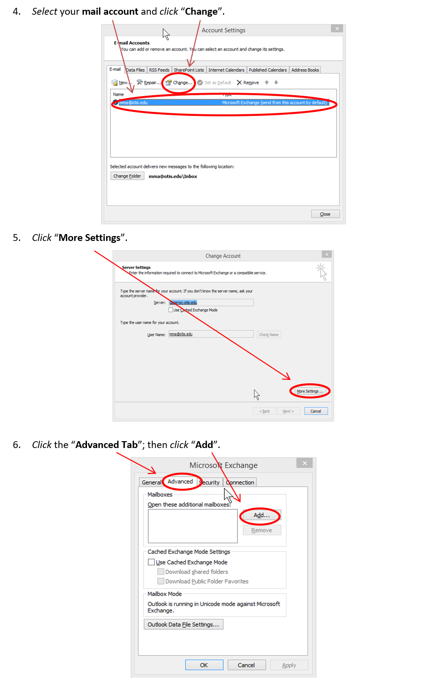 How To Add Additional Mailbox In Outlook Otis College Of Art And Design