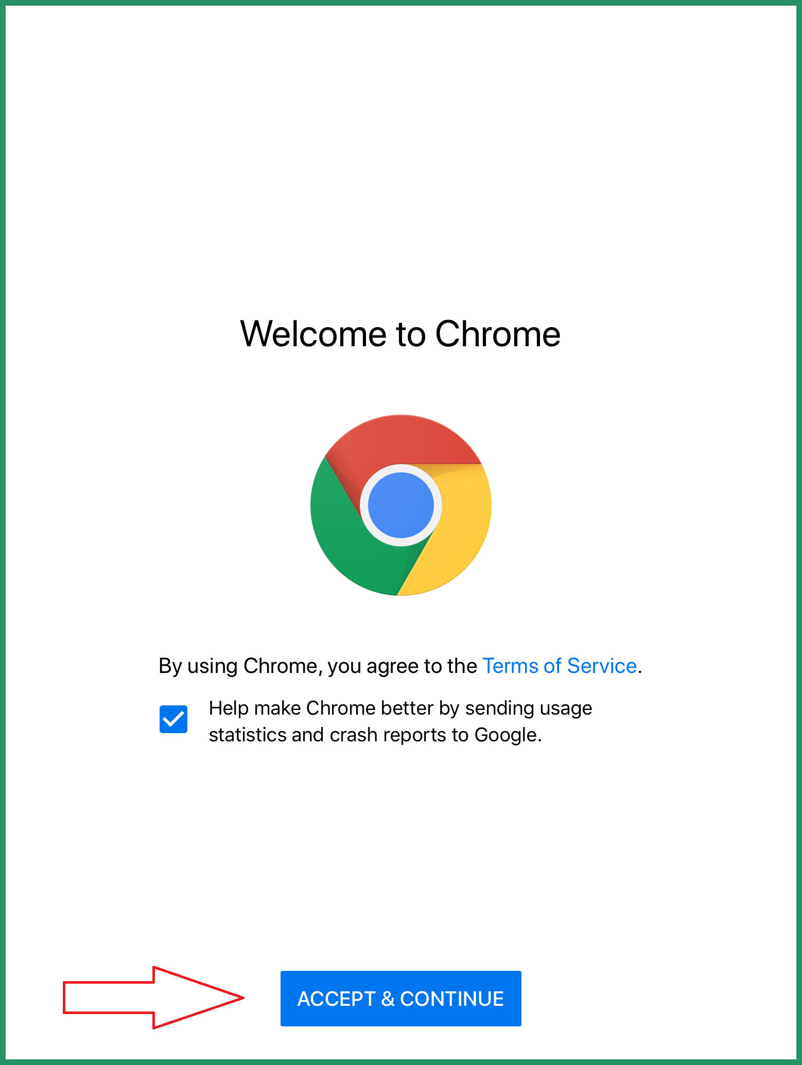 image of google chrome sign in page