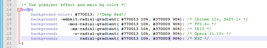Background Gradient Colors Change the Background Gradient Colors
