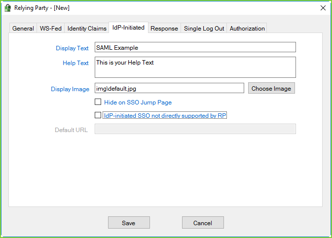 PortalGuard SAML - IdP Init Example PortalGuard SAML - IdP Init Example