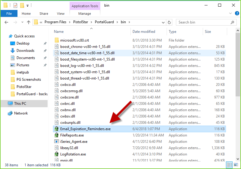 PortalGuard Email Reminders - Bin Location PortalGuard Email Reminders - Bin Location