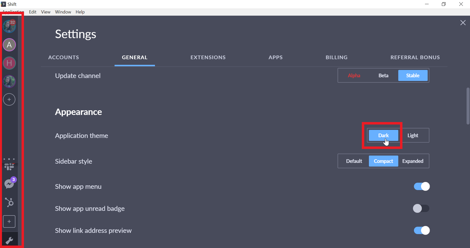 How to Change your Theme (Light or Dark) Shift