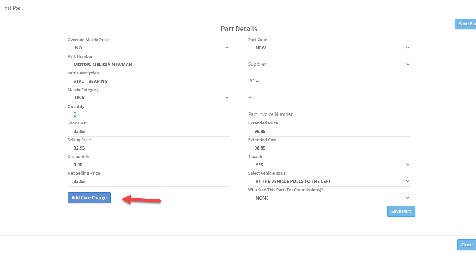 Core Returns Support Center