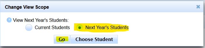 Next Year's Students