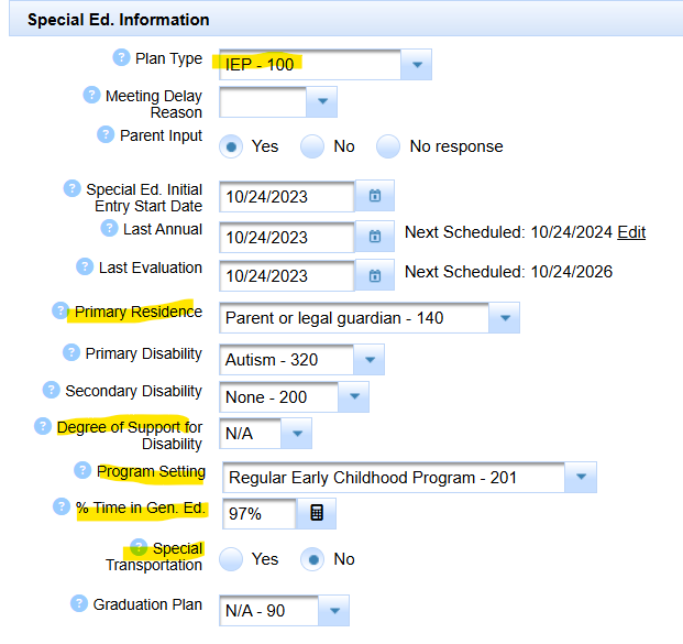 Recent Initials query criteria before broadening the date range