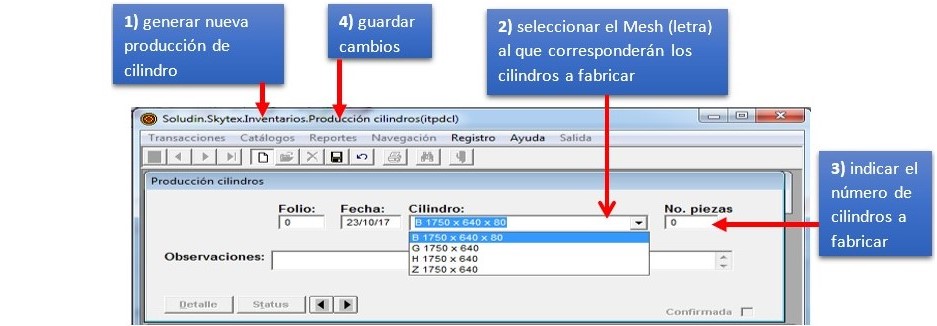 tpdcl1 Producción cilindros