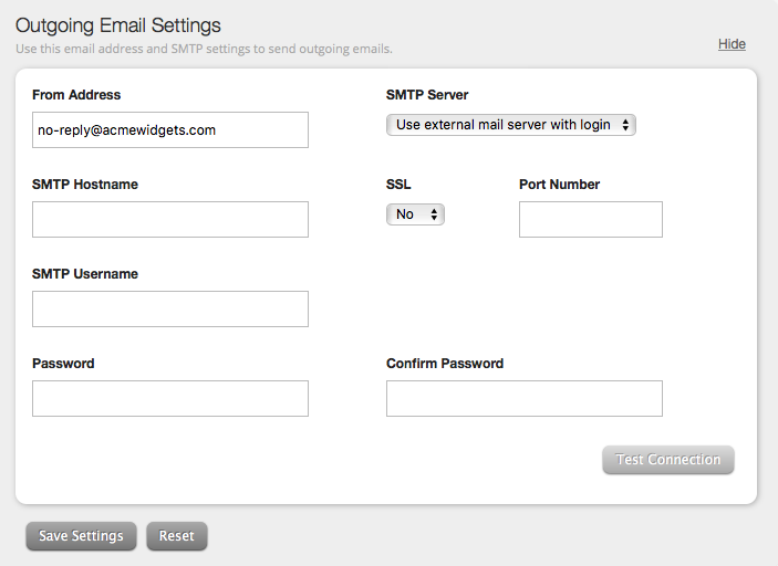 difference between general outgoing email and category smtp email