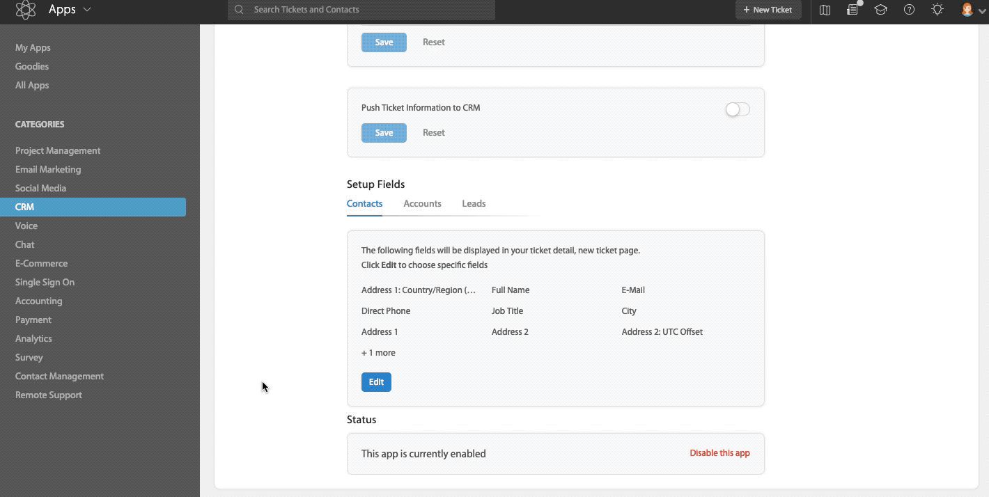 Enable integration with SurveyGizmo - HappyFox Support