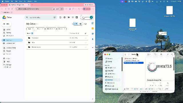 animated image of file backup to google drive