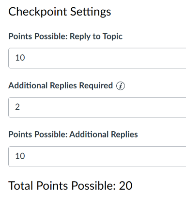 checkpoint settings
